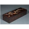 Image 5 : Zitan Wood Copper Inlaid Floral and Bird Design Wooden Box