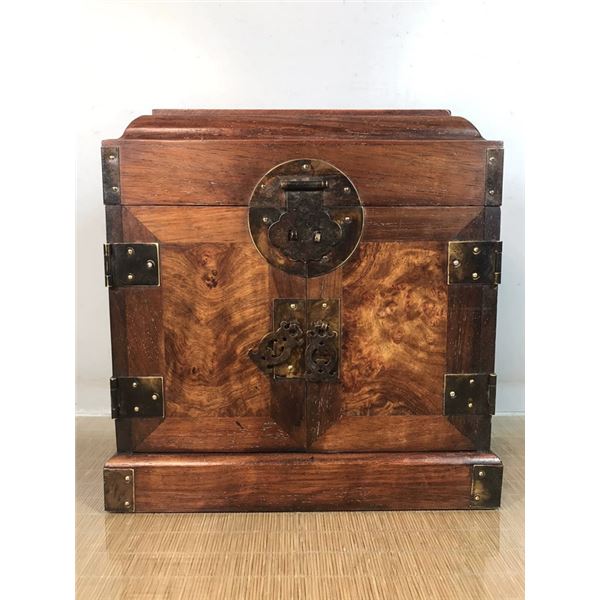 Classic Wooden Box with Metal Accents