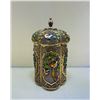 Image 1 : Pure Silver Gilded Filigree Cloisonné Tea Canister