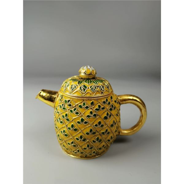 Cloisonné Pineapple Teapot