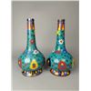 Image 2 : A Pair of Cloisonné Floral Bottles