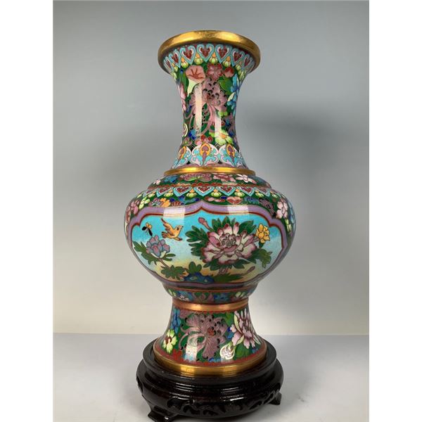Cloisonné Vase with Floral Design