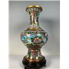 Image 1 : Cloisonné Vase with Floral Design