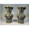 Image 1 : Cloisonné Floral Double Vases