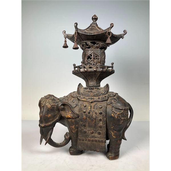 Bronze Elephant Incense Burner