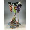 Image 1 : Cloisonné Jade Grape Bonsai