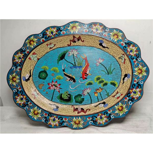 Fish Leaping over the Lotus Pond Plate