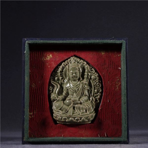 Tang–Five Dynasties Yue Kiln Celadon Buddhist Niche