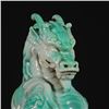 Image 6 : Pair of Green-Glazed Qilin Figures