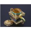 Image 3 : Pure Silver Gilded Filigree Enamel Cloisonné Dragon Teapot Incense Burner
