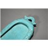 Image 2 : Turquoise Glazed Beast Face Inkstone