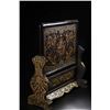 Image 6 : Antique Wood-Based Lacquered "Dragon Playing with Pearl" Screen