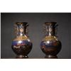 Image 6 : Cloisonné Dragon and Phoenix "Auspicious Union" Dragon-Eared Vases (Pair)