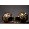 Image 8 : Cloisonné Dragon and Phoenix "Auspicious Union" Dragon-Eared Vases (Pair)
