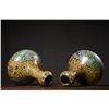 Image 8 : Cloisonné "Pine and Crane Longevity" Garlic-Head Vases (Pair)