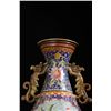 Image 2 : Cloisonné Vases with Floral Motifs and Dragon Handles