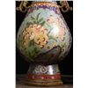 Image 3 : Cloisonné Vases with Floral Motifs and Dragon Handles