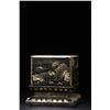 Image 2 : Lacquered Scholar’s Box with Gilt Landscape and Figures