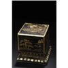 Image 5 : Lacquered Scholar’s Box with Gilt Landscape and Figures