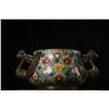 Image 1 : Cloisonné Censer with Twin Phoenix Handles and Floral Motifs
