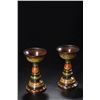 Image 5 : Pair of Cloisonné Candlesticks with Floral Motifs