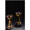 Image 6 : Pair of Cloisonné Candlesticks with Floral Motifs