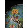Image 2 : Cloisonné Decorative Plate with Floral and Bird Motifs