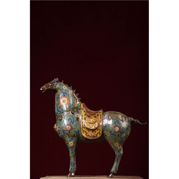 Cloisonné Standing Horse Ornament