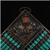 Image 2 : Carved Lacquer Hanging Screen with Jade Inlaid Abacus and Double Dragon Motif