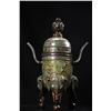 Image 1 : Cloisonné Tripod Censer with Beast Handles and Cover