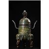 Image 6 : Cloisonné Tripod Censer with Beast Handles and Cover