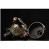 Image 9 : Cloisonné Tripod Censer with Beast Handles and Cover