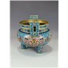 Image 2 : Cloisonné Tripod Censer with Lotus Scrolls