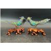Image 1 : Silver Filigree Cloisonné Bird Figurines