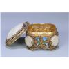 Image 3 : Silver Gilded Filigree Inlaid Hetian Jade Covered Box