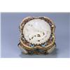 Image 4 : Silver Gilded Filigree Inlaid Hetian Jade Covered Box