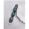Image 8 : F92 Export Premium Silver Filigree Inlaid Natural Turquoise Ring and Bracelet Set