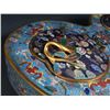 Image 8 : Cloisonné Enamel Double-Gourd Covered Box with Auspicious Motifs