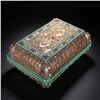 Image 2 : Gilt-Bronze Jeweled Casket with Engraved Phoenix Design