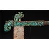 Image 3 : Bronze Gē with Turquoise and Jade Inlays