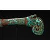 Image 5 : Bronze Gē with Turquoise and Jade Inlays