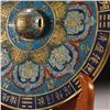 Image 3 : Cloisonné Enamel and Gilded Copper Bagua Mirror