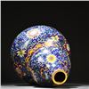 Image 7 : Gilded Copper Cloisonné Enamel Gourd Floral Vase