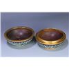 Image 4 : Cloisonné Enamel Inlaid with Hetian Jade Lidded Box