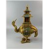 Image 7 : Qing Dynasty Gilded Copper Cloisonné Enamel Painted Bird Incense Burner Ornament
