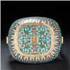 Image 7 : Qing Dynasty Cloisonné Enamel Inlaid Hetian Jade Hand Warmer