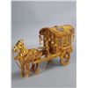 Image 1 : Gilded Gold Filigree Chariot with Horse