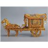 Image 2 : Gilded Gold Filigree Chariot with Horse