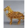 Image 3 : Gilded Gold Filigree Chariot with Horse
