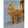 Image 4 : Gilded Gold Filigree Chariot with Horse
